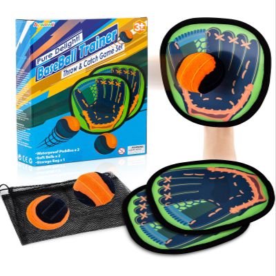 Aywewii Toss and Catch Ball Game, Kids Toddler Sports Toy for Boys Girls 3 4 5 6 7 8 Year Old, Baseball Glove & Sticky Balls Set for Birthday Valentines Day Gifts, Great Outdoor Yard Lawn Beach Games