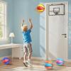 4 Packs Mini Basketballs 7 Inch Size 3 with Pump, Kids Small Basketball Set for Basketball Hoop Pool Party Games Indoor Outdoor Play Sports Toys Bouncy Basket Balls for Kids Toddlers 1-3 3-5 5-7 Gifts view 4