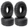 1.9in RC Rubber Tires,115X45mm Wheel Tires Set for 1/10 RC Crawler Car Axial SCX10 III AXI03007 TRX4 RBX10 RC4WD D90 cc01 Redcat Gen8 Upgrade Part(Black) view 2