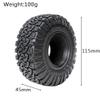 1.9in RC Rubber Tires,115X45mm Wheel Tires Set for 1/10 RC Crawler Car Axial SCX10 III AXI03007 TRX4 RBX10 RC4WD D90 cc01 Redcat Gen8 Upgrade Part(Black) view 3