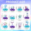 12PCS Mermaid Birthday Decorations Mermaid Birthday Honeycomb Centerpieces Mermaid Table Decorations for Under The Sea Party Decorations, Baby Shower, Ocean Theme Events, Kids Birthday Party Favors view 2