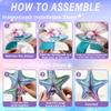 12PCS Mermaid Birthday Decorations Mermaid Birthday Honeycomb Centerpieces Mermaid Table Decorations for Under The Sea Party Decorations, Baby Shower, Ocean Theme Events, Kids Birthday Party Favors view 3
