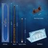 CharmFields Light Up Magic Wizard Wand with 5 Static Light Colors, Rechargeable Illuminating Resin Witch Wand for Kids Collection Cosplay, with Mini Stand Display, Bronzeware view 2