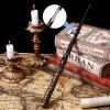 CharmFields Light Up Magic Wizard Wand with 5 Static Light Colors, Rechargeable Illuminating Resin Witch Wand for Kids Collection Cosplay, with Mini Stand Display, Bronzeware view 4