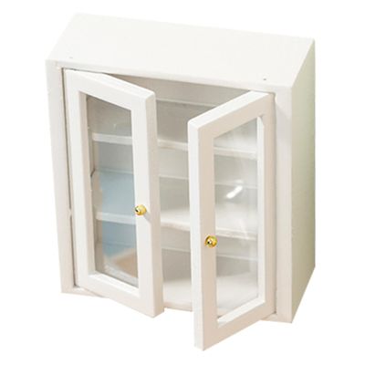1 12 Scale Dollhouse Furniture Cabinet, Wooden Dollhouse Kitchen Cupboard, Wall Dollhouse Shelf for Dollhouse Bathroom Living Room, Toys.