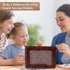 10000 Savings Challenge Box,Cash Vault Wooden Savings Box,kakeibo Money Box,Wooden Piggy Bank Coin Bank with Counting Target,The Best Gift for Boys, Girls, and Friends (Brown) view 2