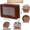 10000 Savings Challenge Box,Cash Vault Wooden Savings Box,kakeibo Money Box,Wooden Piggy Bank Coin Bank with Counting Target,The Best Gift for Boys, Girls, and Friends (Brown) view 3
