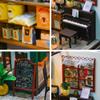 Wizardi Miniature Roombox Kit - Coffee Shop Dollhouse Kit view 4