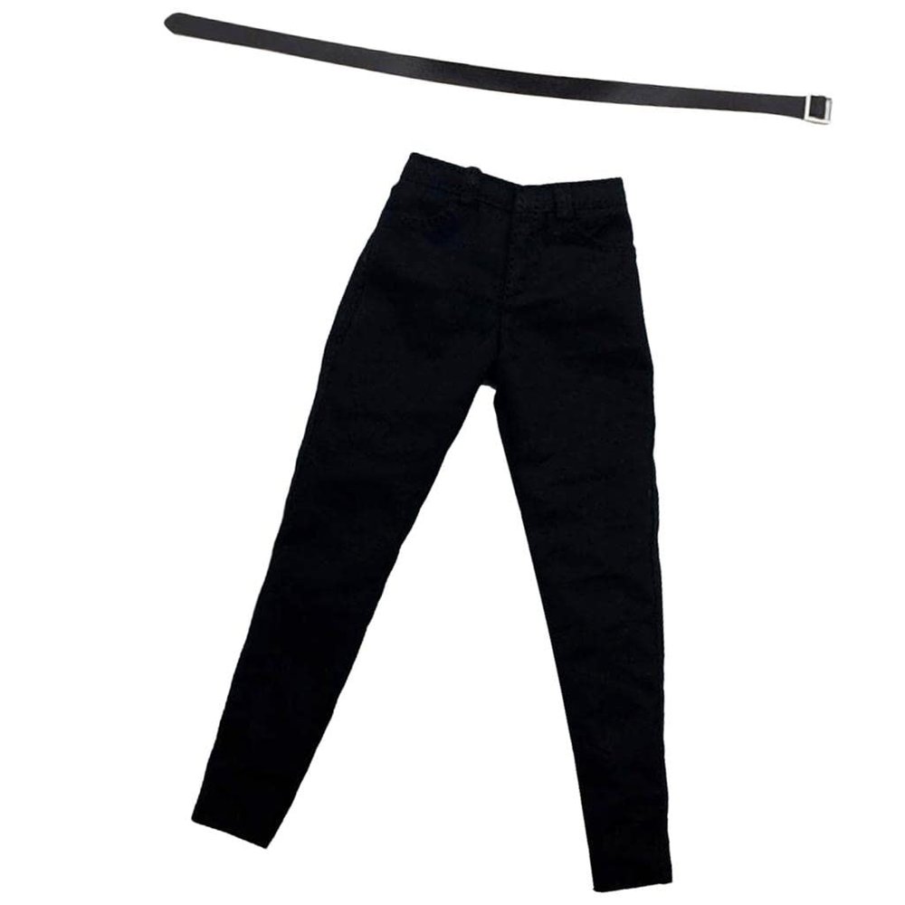 1/6 Scale Male Black Pants Trousers for 12" HT Figure Accs