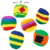 Fun Express Assorted Design Knitted Cotton Kick Balls - 2" (Pack of 24) - Classic Toy Design, Perfect for Programs, Games, and Playtime Activities view 2