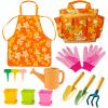 Hummigoo Kids Gardening Set for Girls Boys Ages 3-7,13PCS Garden Tool Kit with Apron,Tote Bag,Outdoor STEM Learning Toy,Garden Gifts for Kids view 1