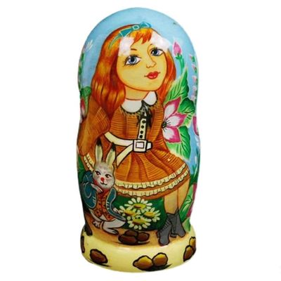 RUTAVM Russian Dolls 7pcs Russian Dolls Traditional Matryoshka Wooden Toys Hand Painted Fairy Tale for Christmas Birthday Decor Nesting Dolls