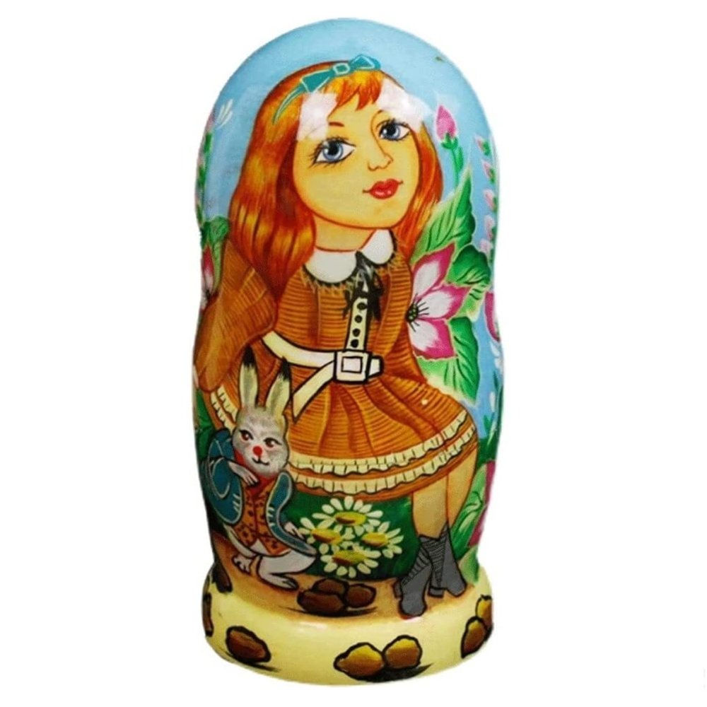 RUTAVM Russian Dolls 7pcs Russian Dolls Traditional Matryoshka Wooden Toys Hand Painted Fairy Tale for Christmas Birthday Decor Nesting Dolls