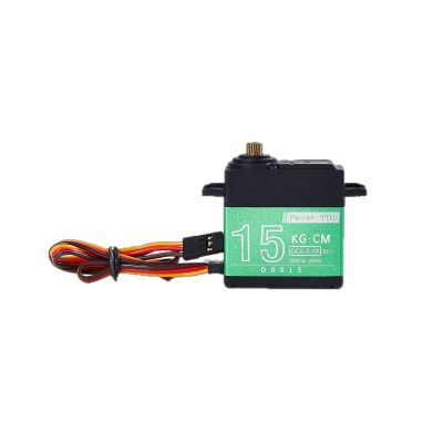 15KG RC Servo Motor Steering Servo Metal Gear Waterproof with 25T Servo Horn for RC Car Truck Boat Helicopter Model Parts, Control Angle 180 (Green-15kg)