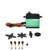 15KG RC Servo Motor Steering Servo Metal Gear Waterproof with 25T Servo Horn for RC Car Truck Boat Helicopter Model Parts, Control Angle 180 (Green-15kg) view 2