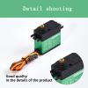 15KG RC Servo Motor Steering Servo Metal Gear Waterproof with 25T Servo Horn for RC Car Truck Boat Helicopter Model Parts, Control Angle 180 (Green-15kg) view 3