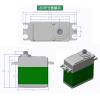 15KG RC Servo Motor Steering Servo Metal Gear Waterproof with 25T Servo Horn for RC Car Truck Boat Helicopter Model Parts, Control Angle 180 (Green-15kg) view 4