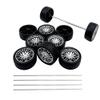 10PCS Toy Car Wheels Rubber Tire Wheels with Metal Shaft for RC Car Truck DIY Model Toy Wheel Replacement Accessories (3x35mm) view 1