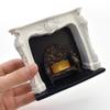 1:12 Miniature Fireplace Living Room Electric LED Flame Dollhouse Vintagelm6O view 1