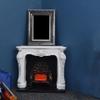 1:12 Miniature Fireplace Living Room Electric LED Flame Dollhouse Vintagelm6O view 2
