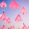 Fun Express 1 1/2" Bulk 78 Pieces Pink Pig Plastic Paratroopers with Pink Parachute view 2