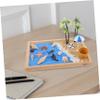 Alipis Micro Landscape Sandbox Decor Japanese Style Mini Beach Zen Garden for Desktop Sandbox Beach Zen Garden Adornment for Home view 4