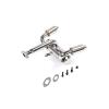 23CC 26CC 29CC 20.5CC 32CC 36CC 45CC High Performance Dual Outlet Tuned Exhaust Pipe for 1/5 for HPI for ROFUN for ROVAN KM for Baja 5B Rc Parts(Silver for 45CC) view 1