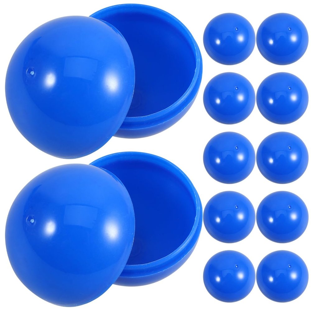 Cabilock 50pcs Small Bingo Balls, Openable Hollow Raffle Balls, Replacements Game Props for Parties, Bingo Nights (1.18 Inch/Blue)