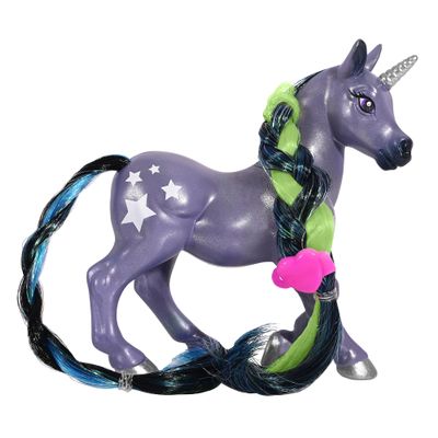 Breyer Horses Mane Beauty Li'l Beauties | Caprina - Unicorn | Brushable Mane and Tail | 4.25" L x 3.25" H | Model #B-MB-10376