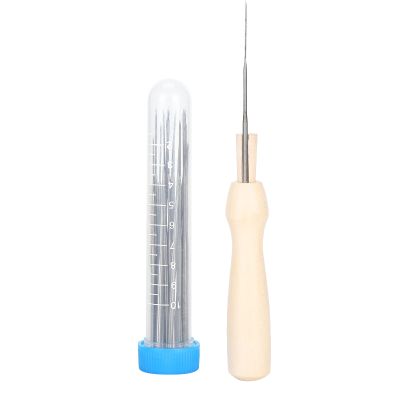 18 Needle Wool Felting Tool Kit, Wooden Handle for DIY Craft, Replacement Accessories