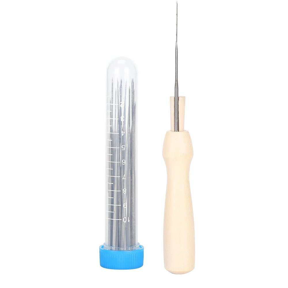 18 Needle Wool Felting Tool Kit, Wooden Handle for DIY Craft, Replacement Accessories
