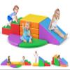 Lischwert Foam Climbing Blocks for Toddlers 1-3, 5pcs Foldable Soft Play Set with Crawling Exploration Toys - Indoor Infant Safe Blocks for Baby Gym & Toddler Playground view 1