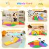 Lischwert Foam Climbing Blocks for Toddlers 1-3, 5pcs Foldable Soft Play Set with Crawling Exploration Toys - Indoor Infant Safe Blocks for Baby Gym & Toddler Playground view 2