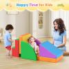 Lischwert Foam Climbing Blocks for Toddlers 1-3, 5pcs Foldable Soft Play Set with Crawling Exploration Toys - Indoor Infant Safe Blocks for Baby Gym & Toddler Playground view 3