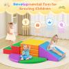 Lischwert Foam Climbing Blocks for Toddlers 1-3, 5pcs Foldable Soft Play Set with Crawling Exploration Toys - Indoor Infant Safe Blocks for Baby Gym & Toddler Playground view 4