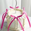 12 PCS Hot Pink Bow Cake Topper Bowknot Ribbons Coquette Bow Cake Decorations Dessert Picks for Pink Bows Birthday Party Bridal Baby Shower Wedding view 1