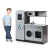 CHEFJOY Play Kitchen, Wooden Kids Kitchen Play Set with Microwave, Refrigerator, Washer, Sink, Cooking Accessories, Ovens, Kids Kitchen Playset Toys for Toddlers Ages 3+ view 1