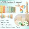 Baby Musical Instruments - Wooden Montessori Toys for Toddlers,Modern Boho Xylophone Includes Songbook with 13 Kids' Songs,Neutral Colors Wooden Percussion Instruments Set view 3