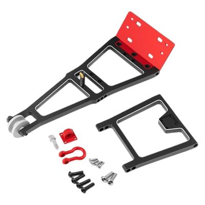 Colaxi 1/10 Scale RC Truck Tow Crane Arm Wrecker Kit - Easy Install, Aluminum Alloy, Black and Red, Unisex Adult, RC Car