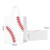 16 PCS Baseball Party Decorations with Handle Baseball Paper Bags Baseball Treat Snacks Bags Baseball Gift Bags Baseball Theme Party Decorations Baseball Party Bags for Kids Birthday Party Supplies view 4