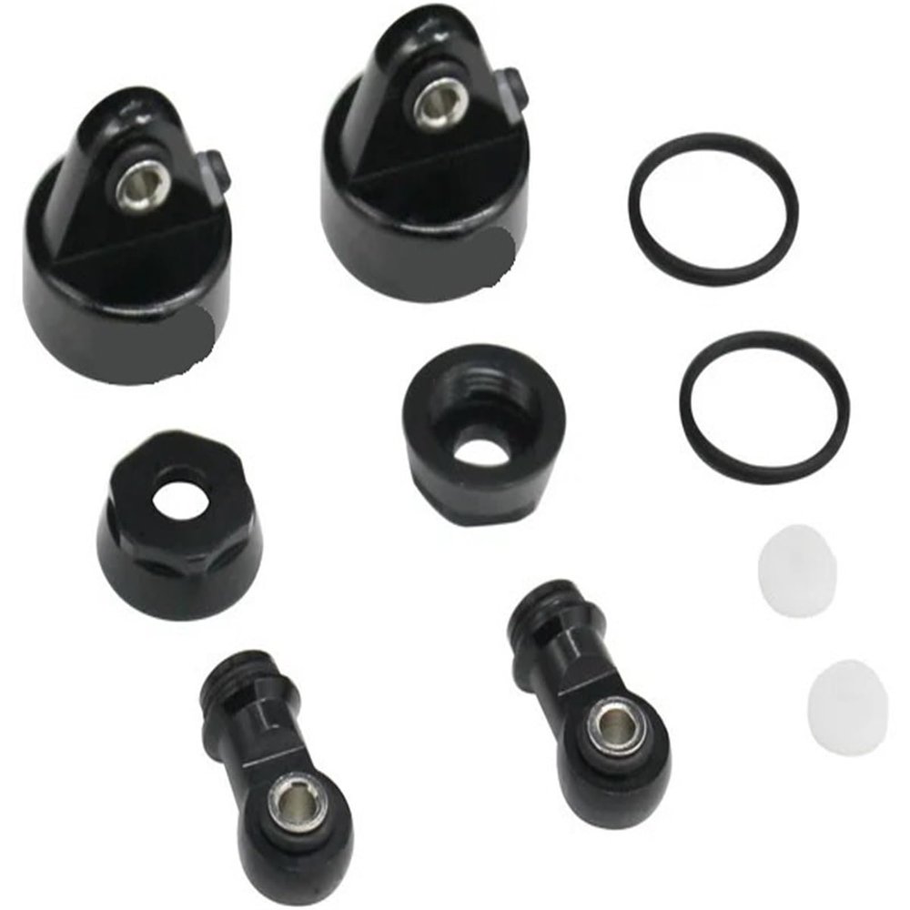 for HR Aluminum Shock Damper Caps and Rod End for 1/7 for Tra-xxas for UDR(Black)