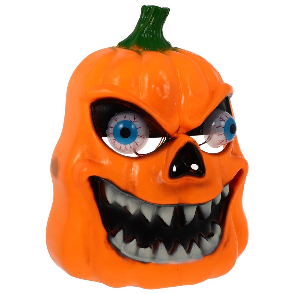 1pc Light-Emitting Pumpkin Mask Ghost Mask Party Cosplay Mask Decorative Mask Halloween Demon Masks Mask Halloween Mask Novel Pumpkin Mask Spooky Cosplay Supply Orange Plastic/1004