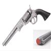 13 inch Western Style Revolver Prop, Polyurethane Foam, Costume/Cosplay/Halloween, Ages 16+ (Silver Gray) view 1