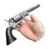 13 inch Western Style Revolver Prop, Polyurethane Foam, Costume/Cosplay/Halloween, Ages 16+ (Silver Gray) view 3