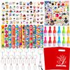 110 Pcs Bowling Party Favors, Bowling Party Favors Bags Temporary Tattoos Slap Bracelets Keychains Stickers Ballpoint Pen for Bowling Birthday Party Decorations Gifts for Kids Classroom Rewards view 1