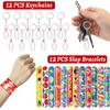 110 Pcs Bowling Party Favors, Bowling Party Favors Bags Temporary Tattoos Slap Bracelets Keychains Stickers Ballpoint Pen for Bowling Birthday Party Decorations Gifts for Kids Classroom Rewards view 4