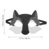 3pcs Animal Mask Dress up Costumes Masks Animal Formkids Costume Wolf Felt Mask Funny Mask Halloween Wolf Cosplay Mask Costume Face Mask Dog Mask Grey/999 view 2