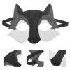 3pcs Animal Mask Dress up Costumes Masks Animal Formkids Costume Wolf Felt Mask Funny Mask Halloween Wolf Cosplay Mask Costume Face Mask Dog Mask Grey/999 view 3