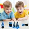 3 Packs Impossible Cone,Spiral Cone Fidget Toy Impossible Pyramid Passthrough Toy,3D Printed Spiral Cone Fidget Toy,Mini Vortex Thread Illusion Desktop Deco Souvenir Gift for Anxiety Relaxing view 3