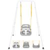 3-in-1 Toddler Swing, Foldable Indoor & Outdoor Baby Swing, Multifunctional Swings for Children 6 Months and Older, Easy to Assemble and Store for Backyard Play (White) view 1